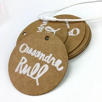 

Custom original recycled kraft paper hang tag, swing tag with company logo printing