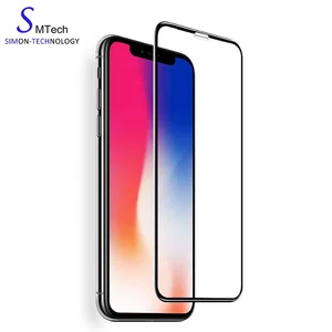For iPhone Xr Xs XS MAX silk print screen protector 5D full glue 9h tempered glass screen protector