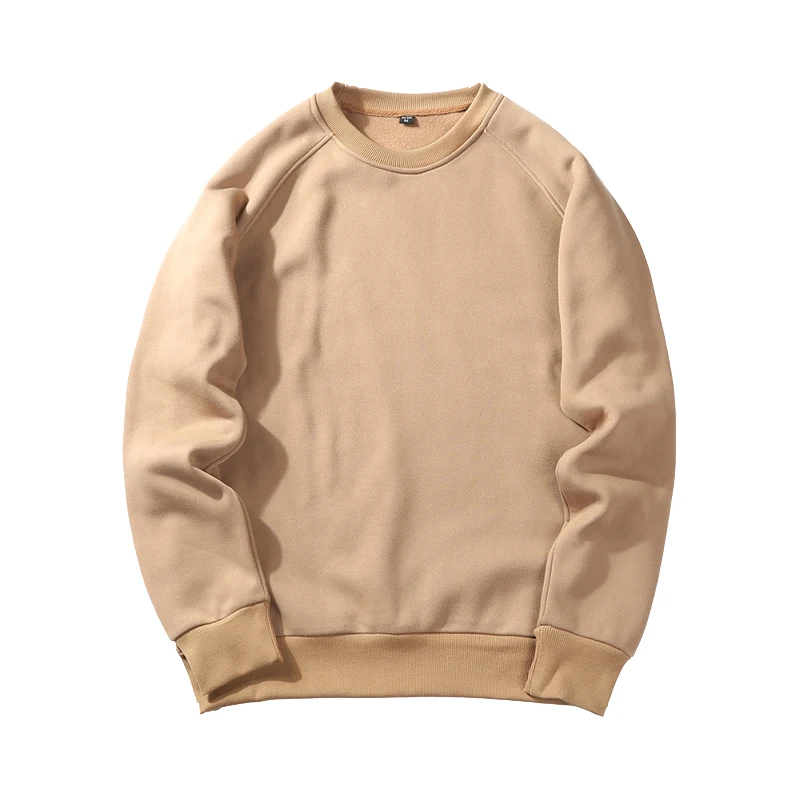 Wholesale OEM Pullover Plain Blank Crewneck Cotton Custom Hoodie Crew Neck Sweatshirt
