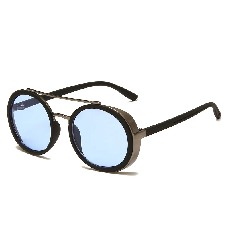

men accessories Round Fashion Vintage Sunglass Wind Proof Steampunk OEM Eyewear Wholesale Vendor Oval Retro Sunglasses UV400