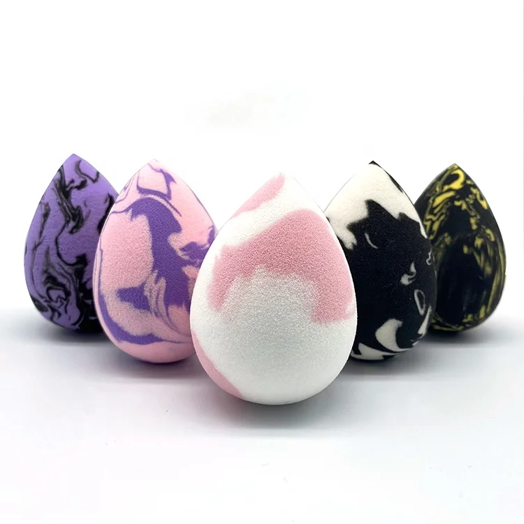 

Label Logo Beauty Makeup Blender Manufacturer Blender Makeup Puff Sponge Marble Sponge