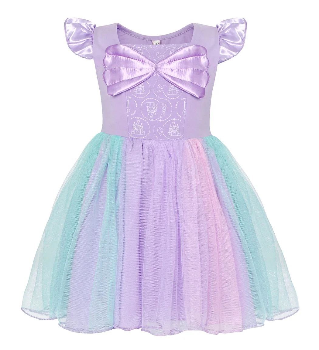 

High Quality Wholesale Little Girls Fairy Tutu Mesh Floral Dresses