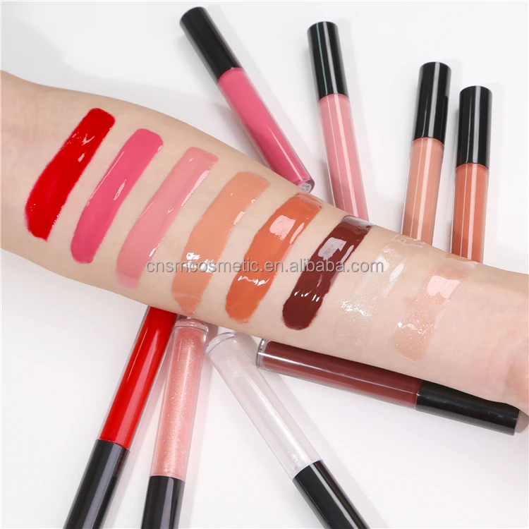 

RTS high quality creamy custom private label organic shinny glitter lip gloss vendor, 8 colors