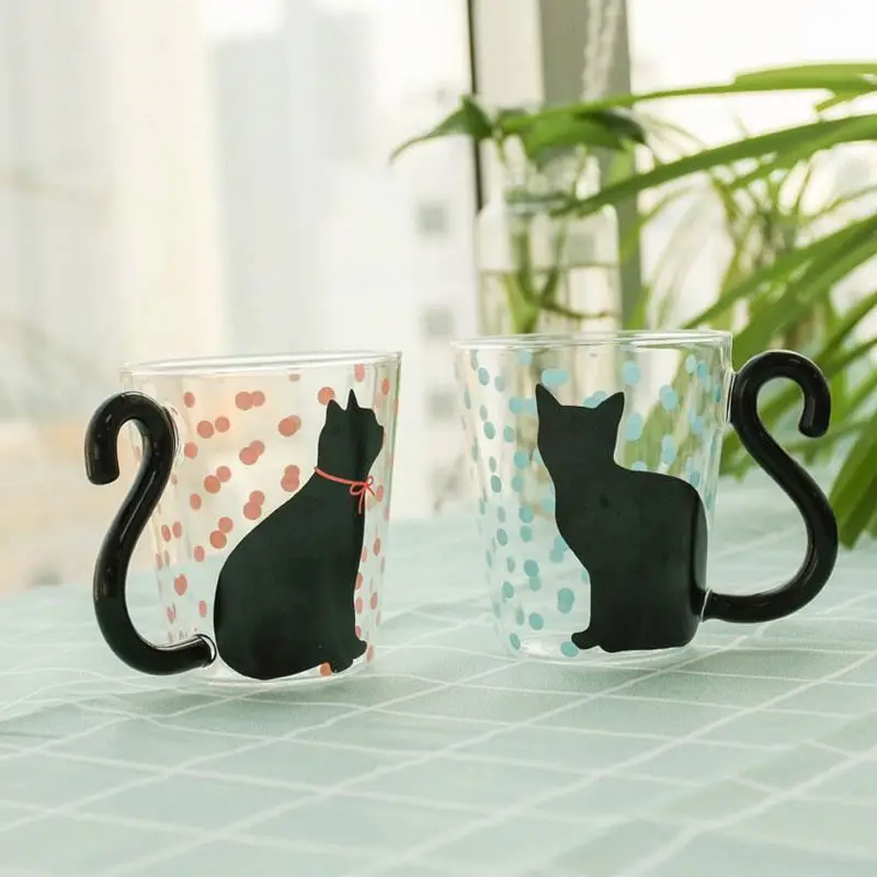 

Guaranteed Quality Hot Sale single wall reusable cat drinking glass cup juice