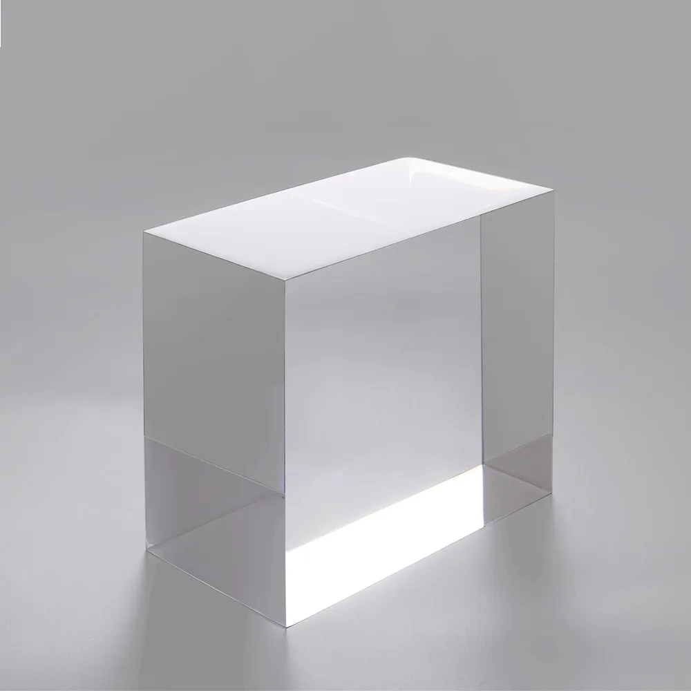 激光雕刻师定制标志礼品升华铸造固体透明玻璃亚克力块