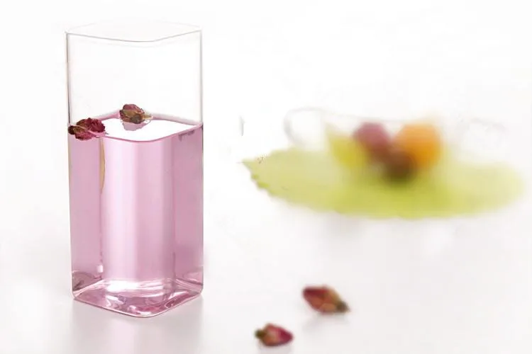 Healthy transparent borosilicate square drinking glass.jpg