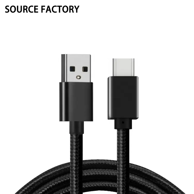

Factory Custom High Quality 1M 10W 5V 2A Fast Charging Data Cable USB to Type C to Micro usb PPS Braid USB Charger Cable