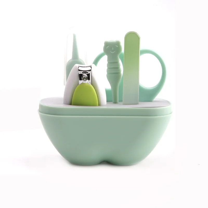 

Cute Baby manicure suit 5-piece bucket baby nail care kit Baby nail scissors, Customized