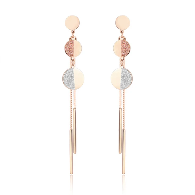 

Red Gray Circle Link Fashion Jewelry Trendy 2021 Gold Drop Earring And Stud Earring for Women