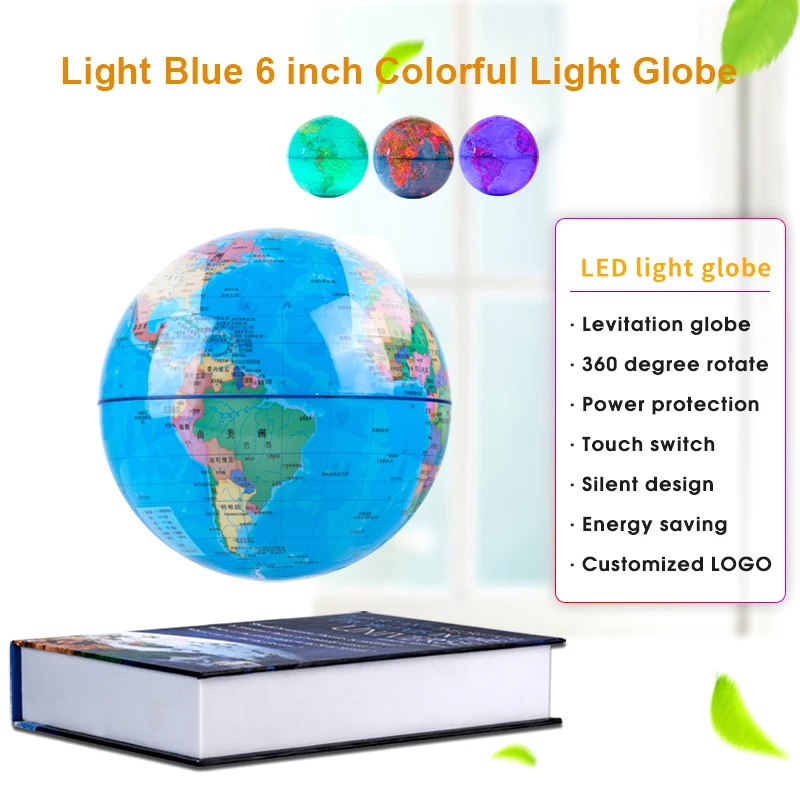 
Book item 6 inch magnetic levitation floating globe souvenir items sever souvenir gift promotional 