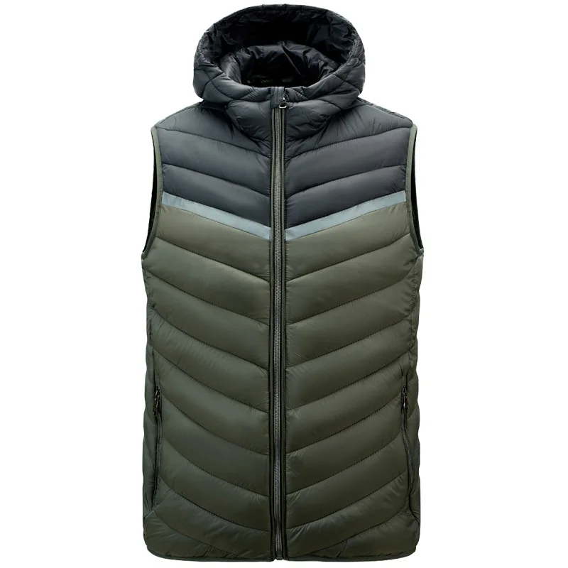 

New Fashion Men's Sleeveless Zipper Down Padded Winter Live Vest Jacket