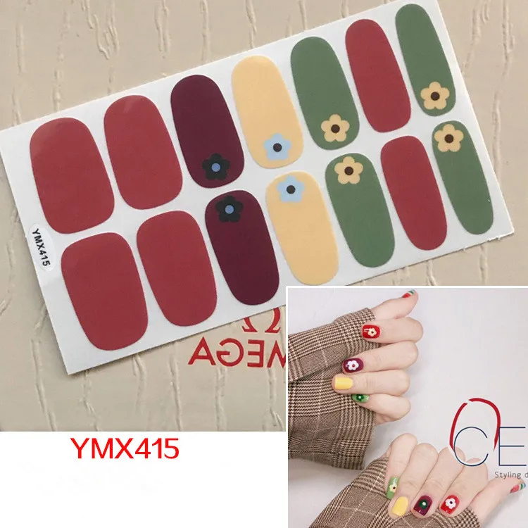 

ZY0143B 3D full cover self adhesive sticker for nail stickers decoration, Multiple colour