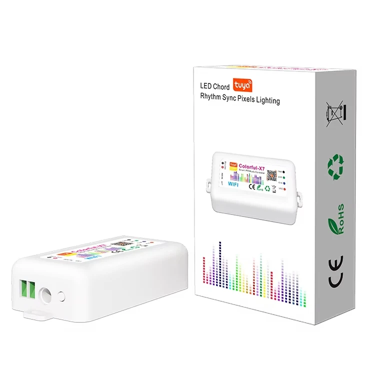 New Arrival Music Smart Tuya Wi-Fi Controller Alexa & Google Home Compatible WS2811/WS2812B SK6812 COB LED Strip Remote Control