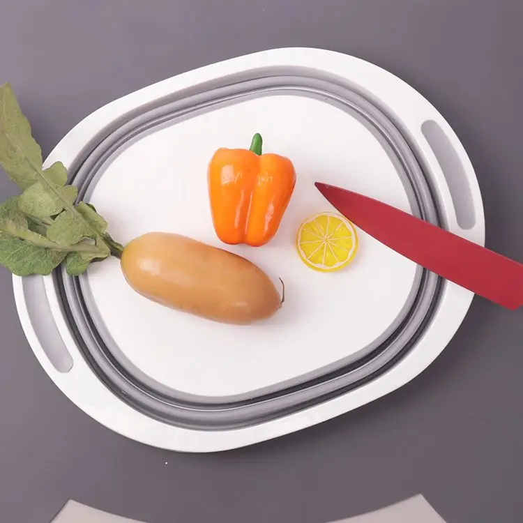 Kitchen Silicone Cutting Boards Vegetable Fruit Washing Basket