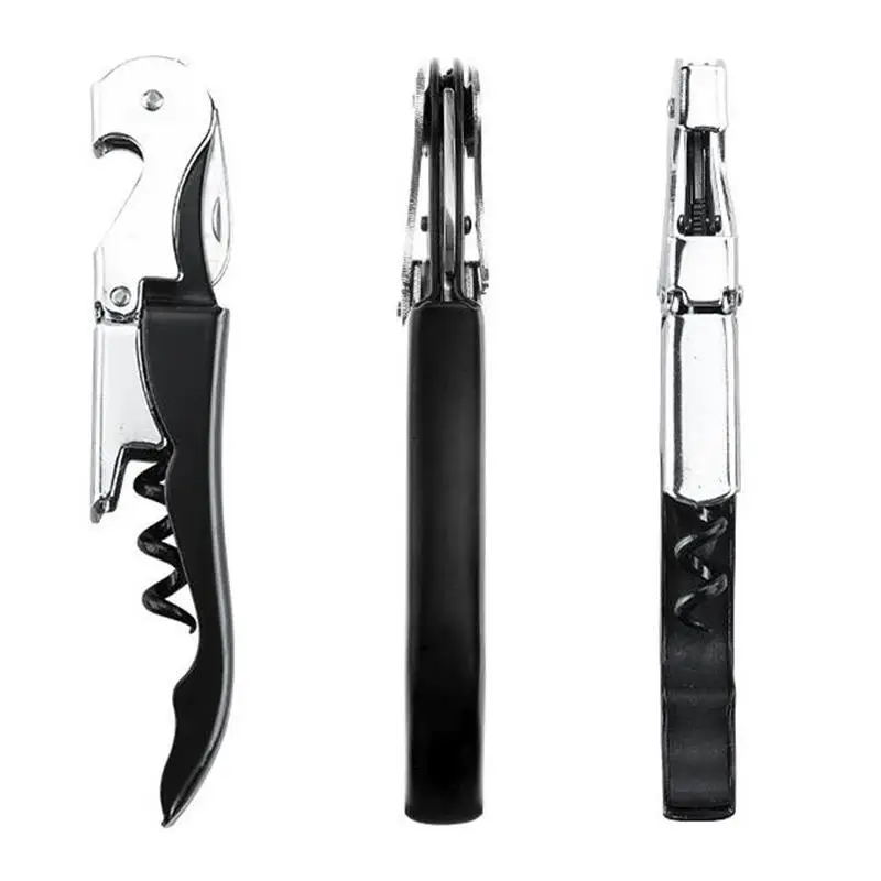 
low price zinc alloy 8 color beer accessories tool set mini letter opener knife swing gate wine bottle opener corkscrew kit 