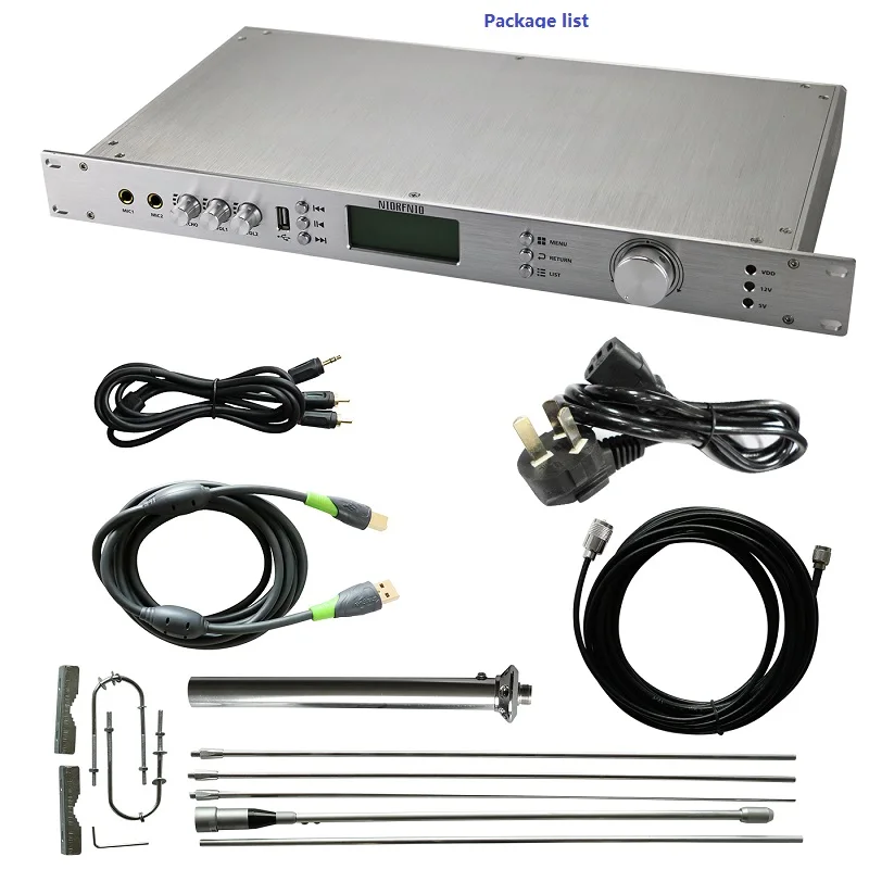 

NIO-T50M 50W Professional FM broadcast wireless Stereo Transmitter fm transmitter for radio station, Silver