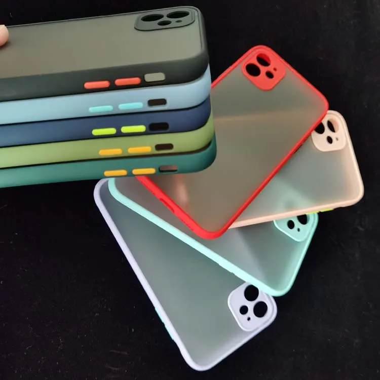 

Full Protection Skin Feel Translucent Frosted Matte TPU Bumper PC Hard Back Hybrid Phone Cover Case For Oppo Reno3 Reno4 Pro A91