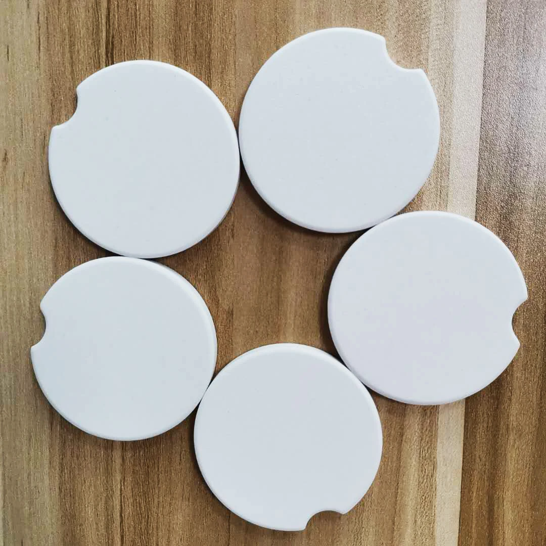 

XS ltd. Wholesale Custom Sublimation Stone Cup Blank Sandstone Ceramic Car Coasters