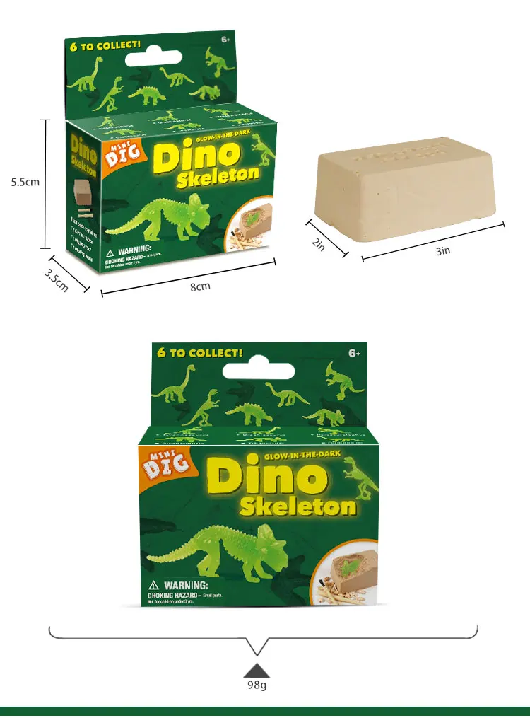Stem Diy Toys Dig Discover 3d Fossil Dinosaur Skeleton Veloci Dino