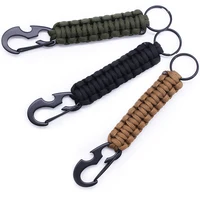 

Custom Logo Utility Tactical Paracord Keychain with Bottle Opener Carabiner