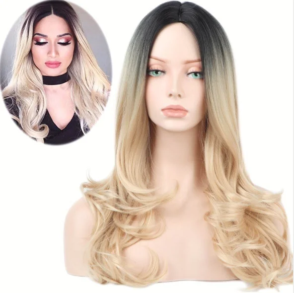 

Invisible Knots beige Highlight hair Scalp wave Cuticle Aligned Hair Lace Frontal Wigs Synthetic wig, Accept customer color chart