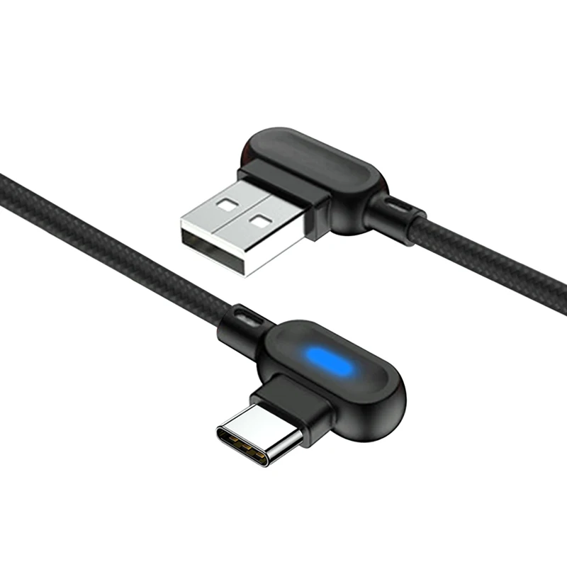 Cable USB Tipo C de 90 grados con carga rápida y luz LED para Samsung y Xiaomi - USB tipo C 90 grados carga rápida usb c cable tipo-c datos cable cargador usb-c para Samsung S8 S9 Note 9 8 Xiaomi mi8 mi6 Descripción del producto Marca PUJIMAX Nombre del producto 90 grados con luz LED Cable USB de tipo c Material TPE+Nylon trenzado Conector USB tipo C Paquete Envase de plástico Número de modelo PJW2203 Color Negro,Rojo Longitud 0,25M,1M,2M  
  Sin sobrecalentamiento durante la carga</p>
Más cómodo, carga mientras juegas, carga realmente rápida, no daña la batería Es más divertido doblarse un poco</p>
Cuerpo flexible que no se rompe fácilmente interfaz endurecida combinada 
Curva personalizada para teléfonos móviles, agarre cómodo Ralentiza la corriente cuando la batería está completamente cargada, evita la sobrecarga y alarga la vida de la batería Embalaje y envío    
 
  360 group