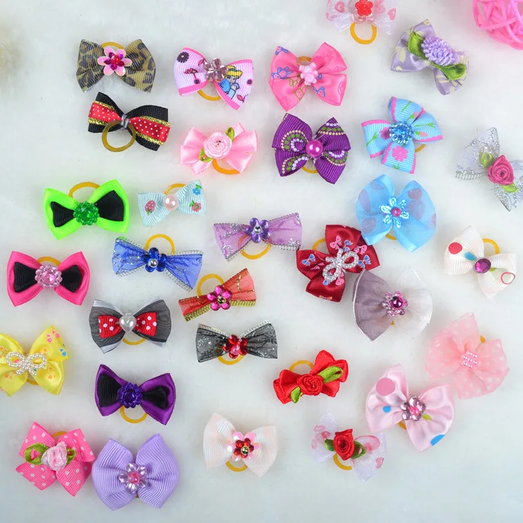 

High Quality Pet Bow Hair Accessories Wholesale Cat and dog hair circle