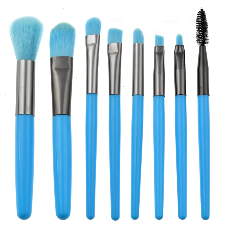 

8 Pcs Wholesale Manufacturer Face Eyebrow Powder Foundation Eye Shadow Make Up Tools Makeup Brush Set, Customized color