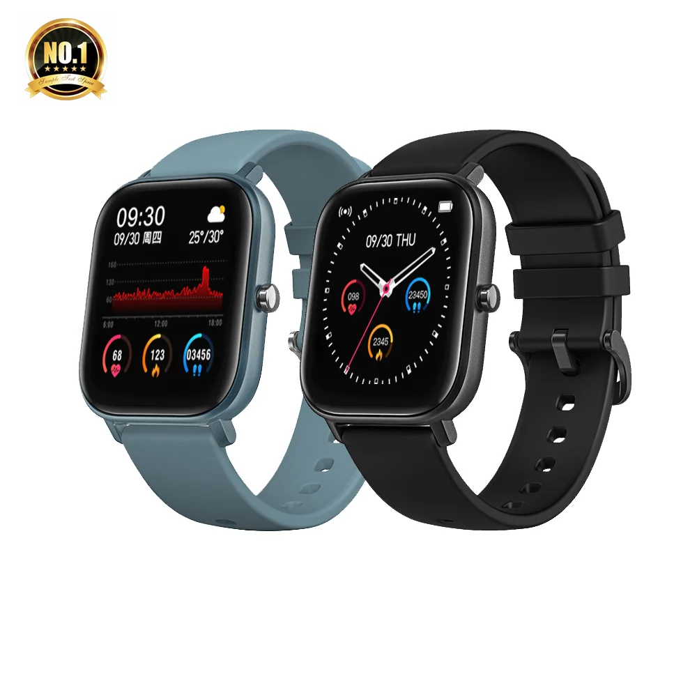 

China Top Selling Wholesale Women Men Waterproof Touch Screen Fitness Monitoring Smart Watch P8, Blue/black/pink