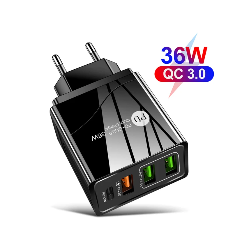 

Free Shipping 1 Sample OK Mini Travel Charger 45W QC 3.0 PD Wall Charger For iPhone 12 With Type C Interface Custom Accept