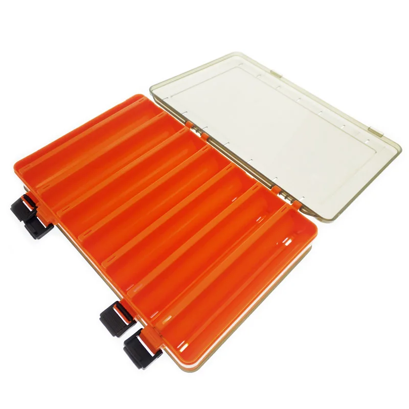 
Wholesale 27 * 18 * 4.5cm double-sided fishing tackle box squid fixture accessories box temptation bait container fishing box 