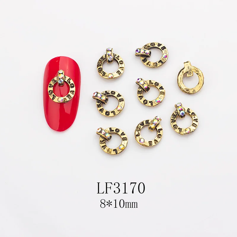 

NAR010 28 Styles Metal Pearl Bow Leaf Shape nails designs art decoration Rhinestones nail accessories and tools nail set