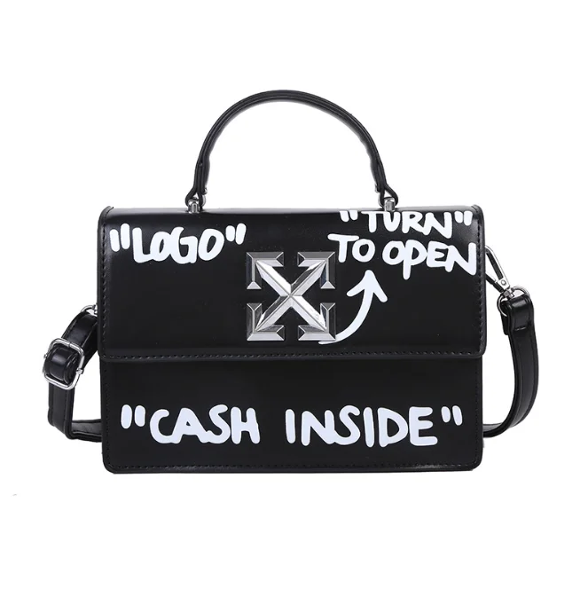 

2021 Factory Direct sales new square bag medal shoulder cross-body portable handbag, 6 colors