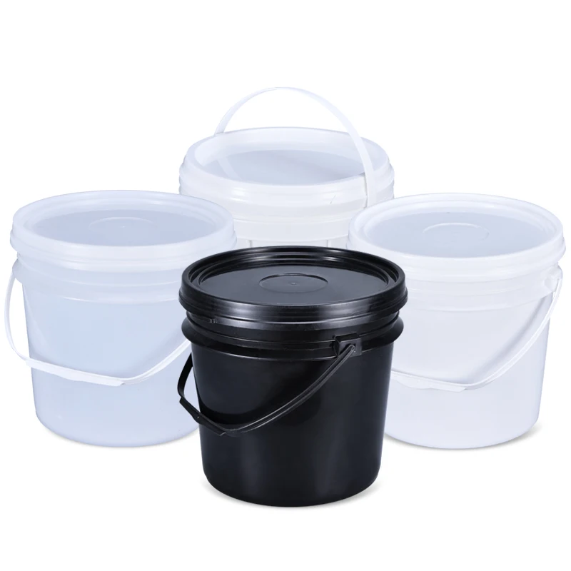 

4L industrial use food packaging plastic paint bucket with lid and handle