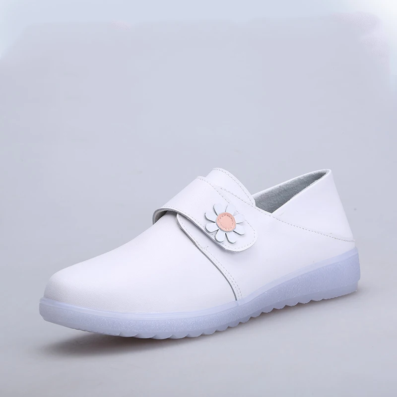 

Spring Autumn White Flat Nursing Shoes Hospital Medical Shoes for Females