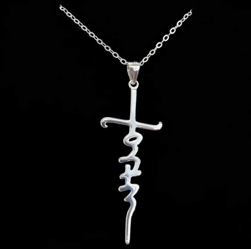 

Wholesale Religious Christian Stainless Steel Gold Cross Necklace Fashion Jewelry 18K Silver Gold Plated Pendant Necklace, Picture