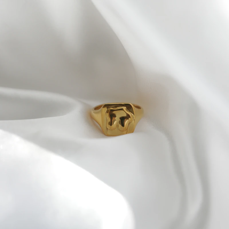 High End 18K Gold Plated Body Rings for Women Figure Stainless Steel Rings for Women