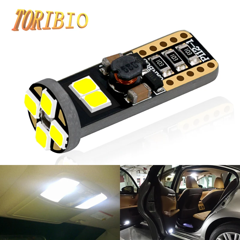 
LED T10 10SMD Car W5W 194 168 Canbus DC Decoding Dashboard 