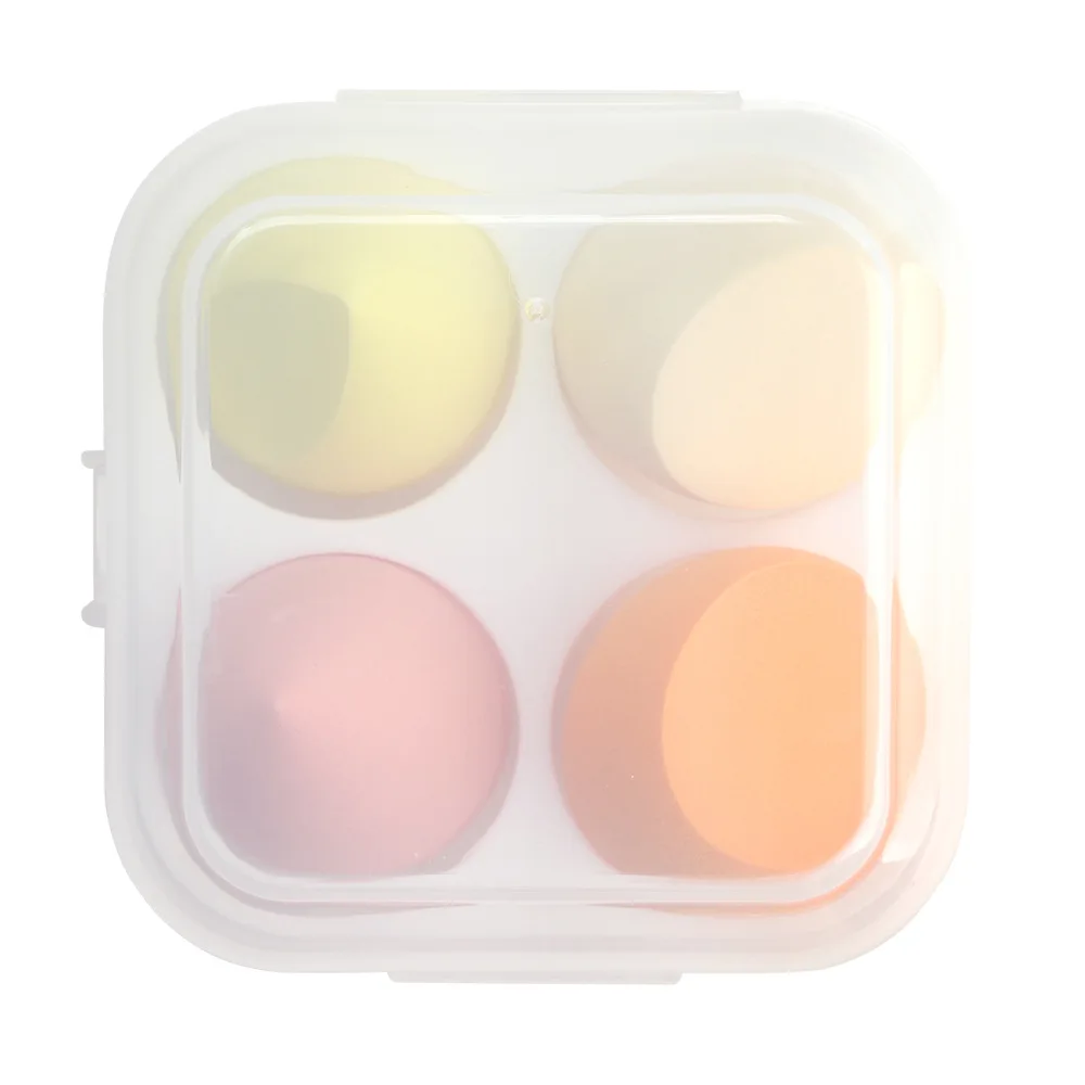 

4 Piece Beauty Blending Makeup Sponge Makeup Egg Set Non-latex Soft Soaked Skin Care Powder Puff RTS Wholesale, 4colors