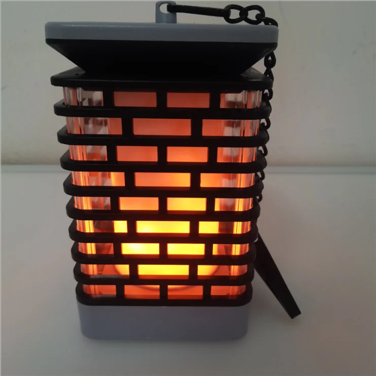 Outdoor Waterproof Garden Courtyard Solar Hanging Flame Lantern Lamp Landscape Lights LED
