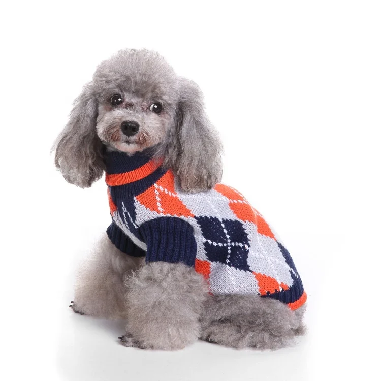 

2021 Newest Product Designer Dog Winter Jacket Winter Pet Knit Cat Sweater Dog Apparel, As picture