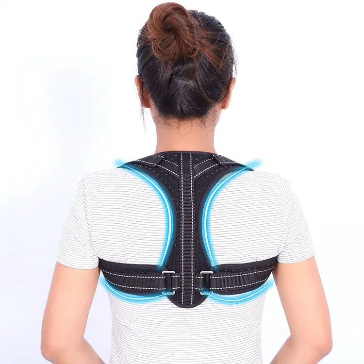 JRQ 2019 Shoulder Sling Straight Back Posture Corrector Breather Neoprene To Prevent Slouching