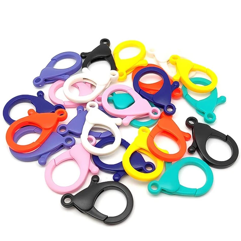 

Colorful Plastic Lobster Claw Clasps hook 25mm 35mm for DIY Crafts Handmade Key Toy Accessories Clasp Hooks Lanyard Snap Clips
