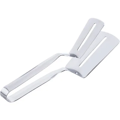 

Multifunctional 304 Stainless Steel Spatula Shelves And Shovels In One BBQ Clip Bread Clip Fried Fish Shovel Food Clip, Silver