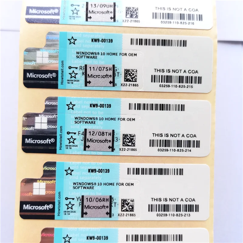 

windows 10 pro key COA stickers use windows 7 pro or windows 8 pro keys