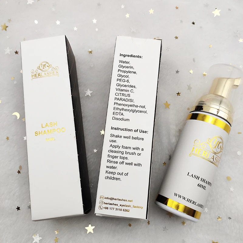 

Cheap Price Gentle Foam Cleaning Lash Shampoo With Brush And Custom packaging