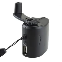 

Wholesale price Outdoor Emergency Portable Hand Power Dynamo Hand Crank USB Charging Charger (Black)