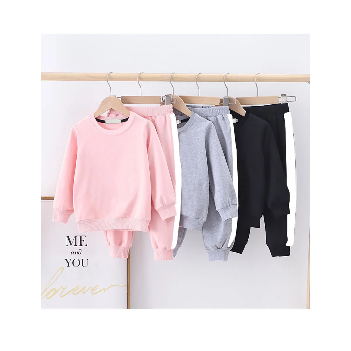 

Children Unisex Warm 2 Piece Set Clothes Breathable Soft Kids Cotton Clothing
