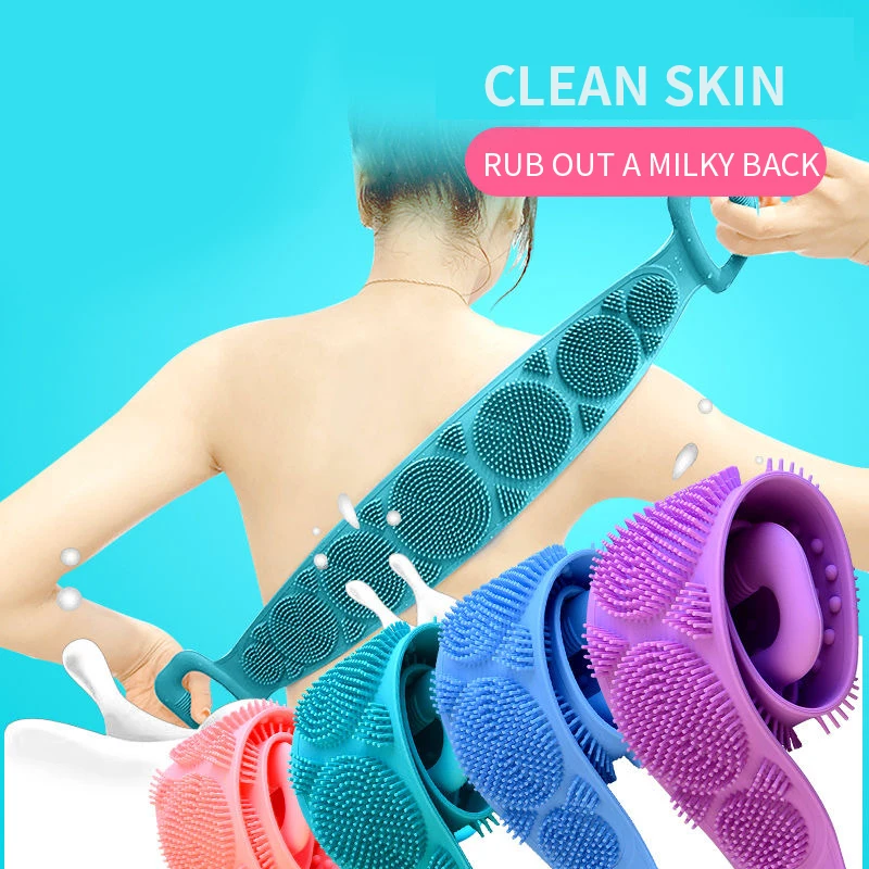 Silicone Scrubbing Towel Back Rub Long Back  Celebrity Hot Style