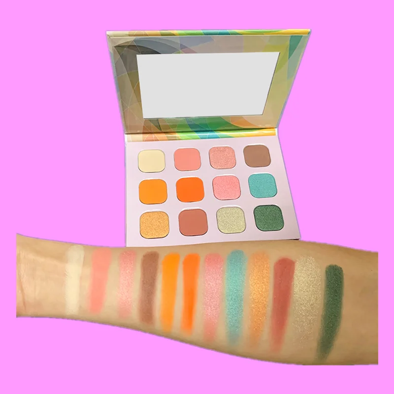 

High quality 12 color eyeshadow palette with your own custom logo, 12 colors